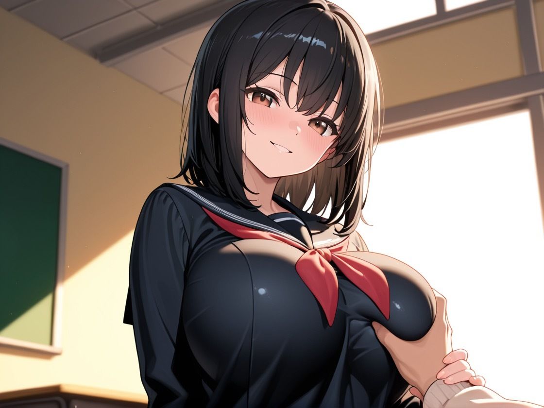 爆乳女学生見参 〜学校編〜 - サンプル画像 4