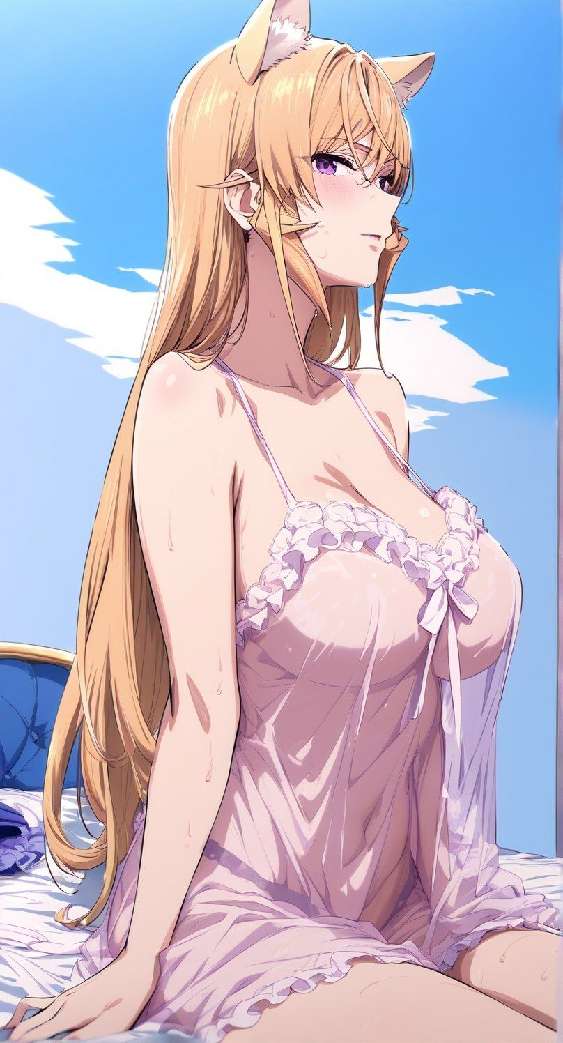 薙切えりな猫ランジェリー集 - サンプル画像 1