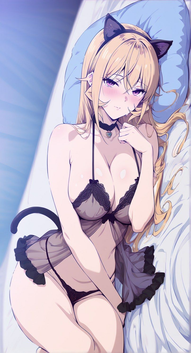 薙切えりな猫ランジェリー集 - サンプル画像 3