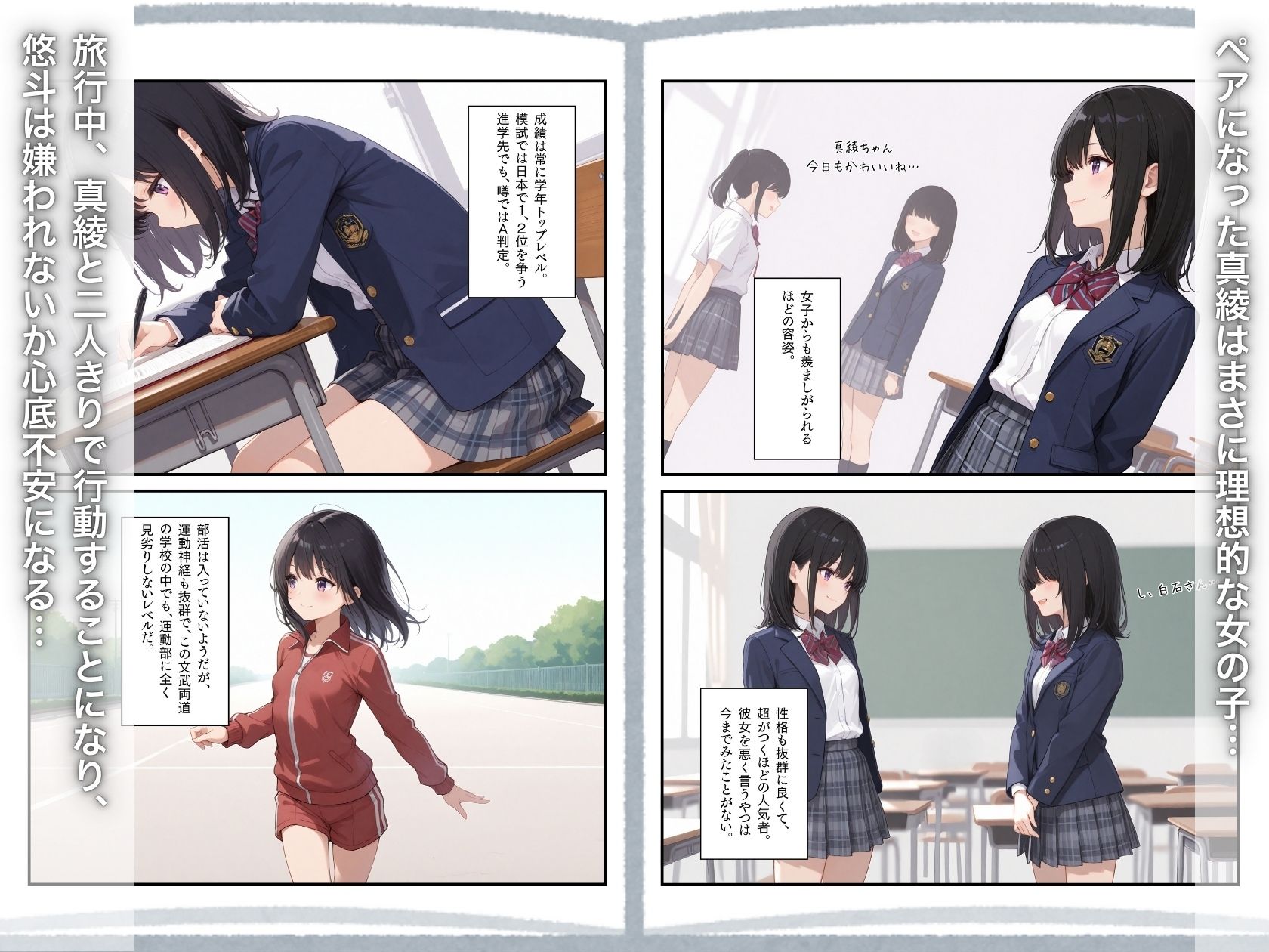 修学旅行―女子部屋の布団の中で起きた憧れの同級生との秘密の出来事。 - サンプル画像 2