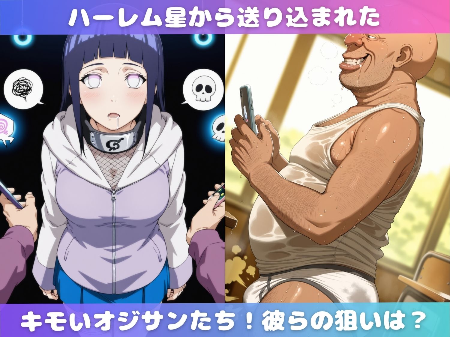 NAR●TOの娘たちがとにかくキモいオジサンから孕ませられるまでの記録 - サンプル画像 1