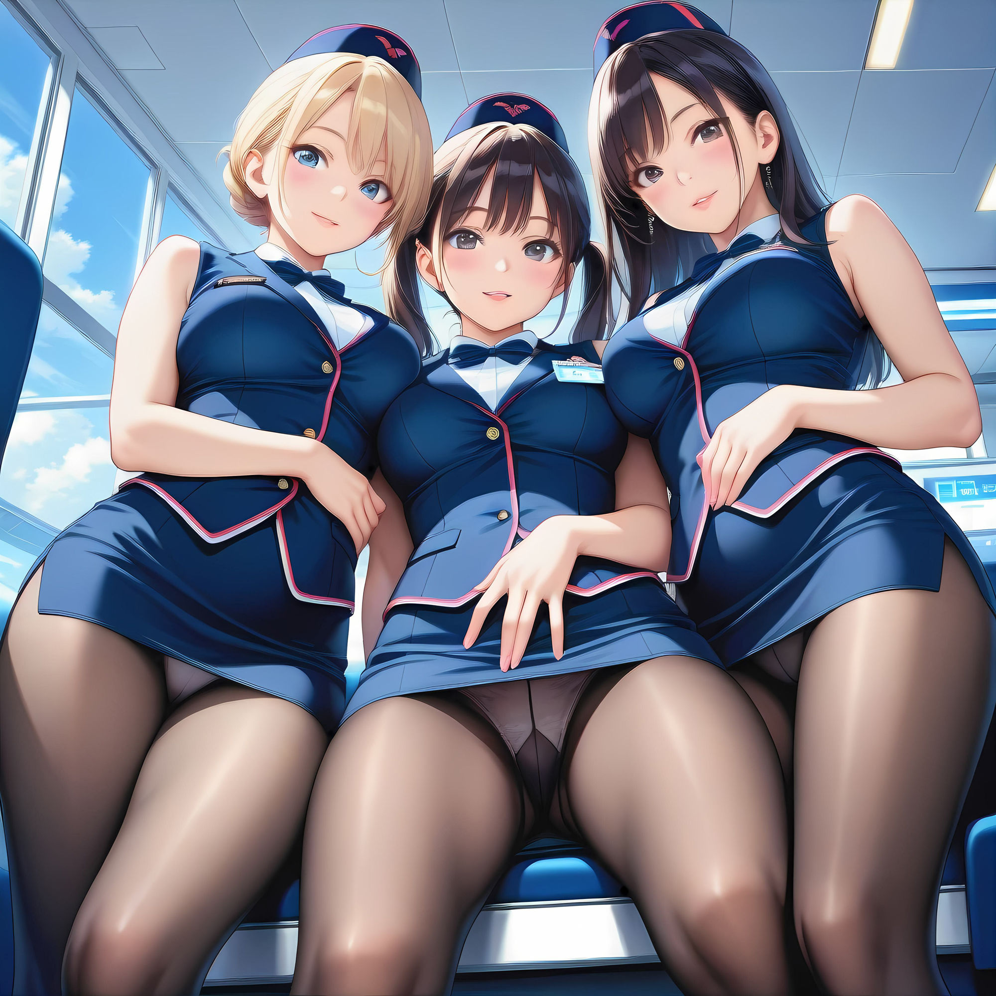 AIイラスト CA（キャビンアテンダント）フェティシズム - サンプル画像 6