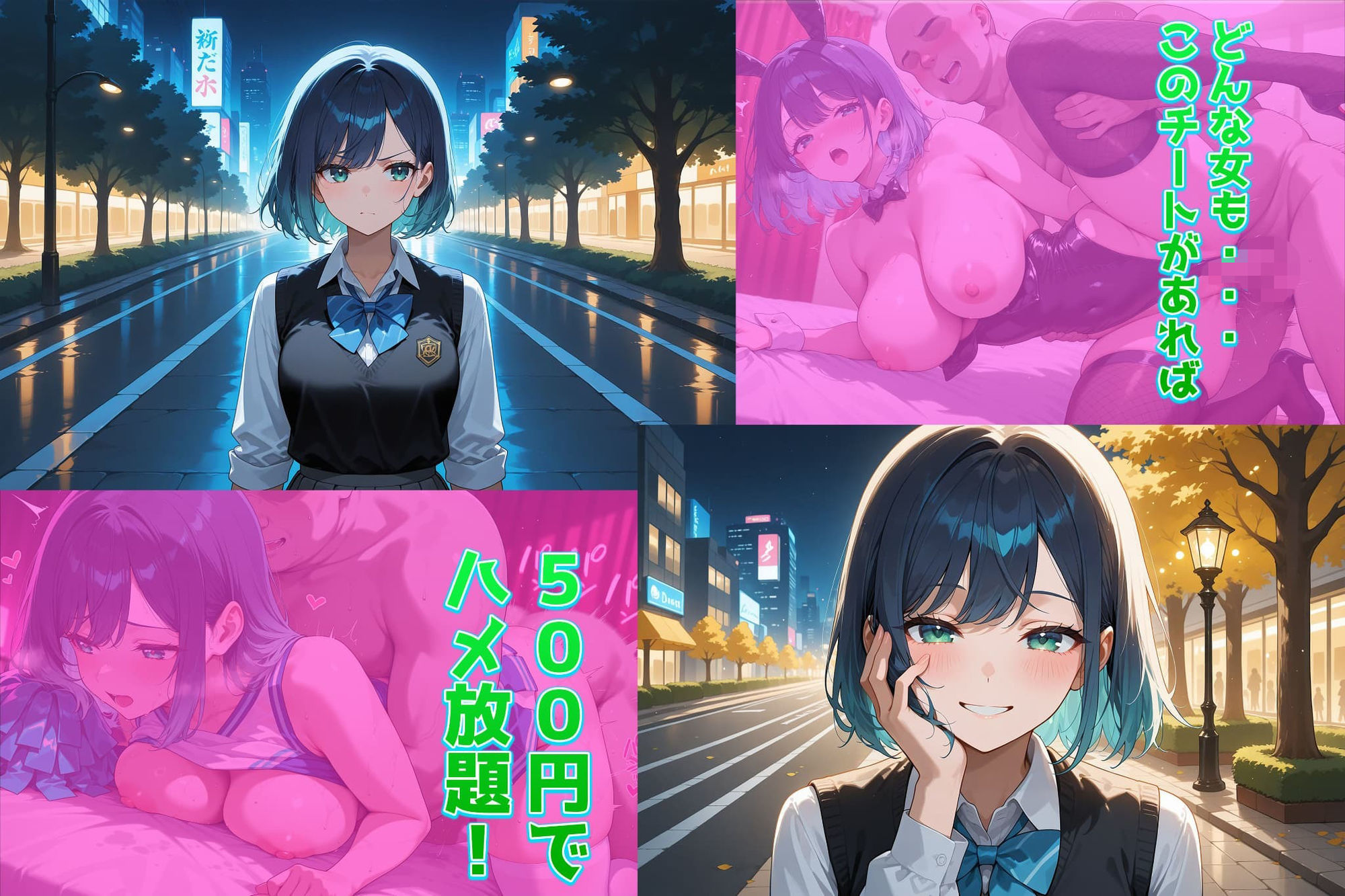 500円でパパ活確定チート〜ワンコインで美少女と即ラブホ！中出し孕ませ確定援交〜［黒川あ〇ね編］［推〇の子］［CG500枚］ - サンプル画像 1