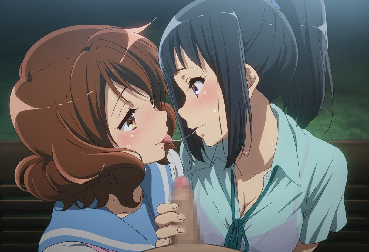 夜の公園で強豪校の部長2人に抜いてもらう！ - サンプル画像 4