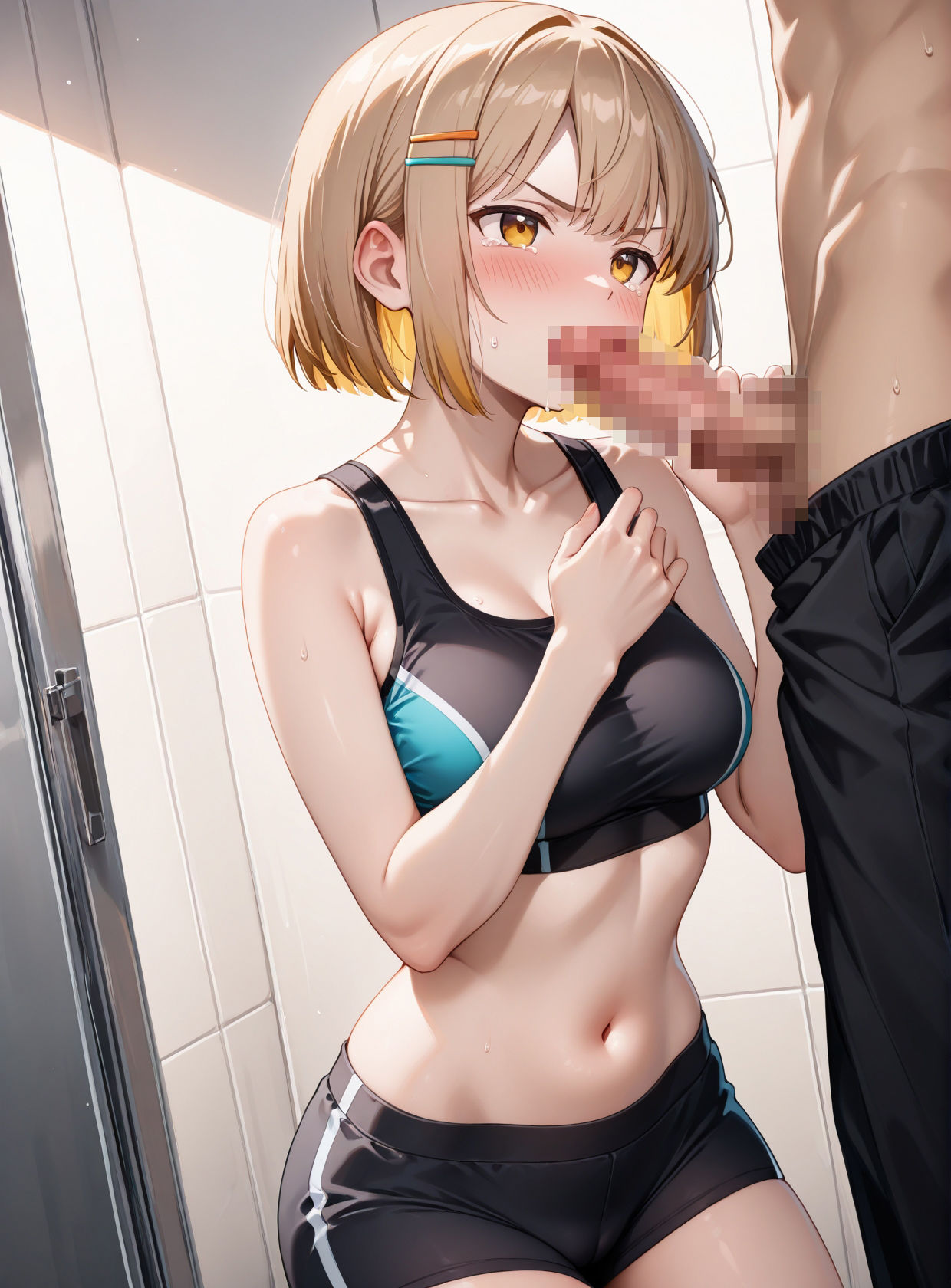 【女子校生】コートの裏取引 -顧問の性処理に堕ちた部員- - サンプル画像 1