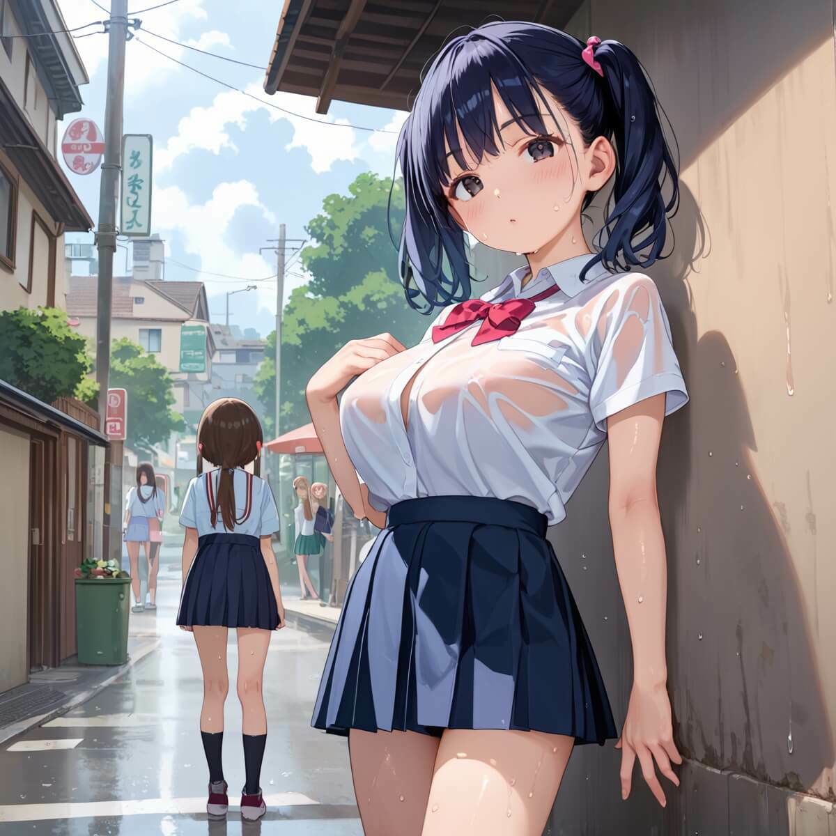 雨の日の帰りこそ至高です7！【厳選270枚】濡れた制服にギンギン！ - サンプル画像 4