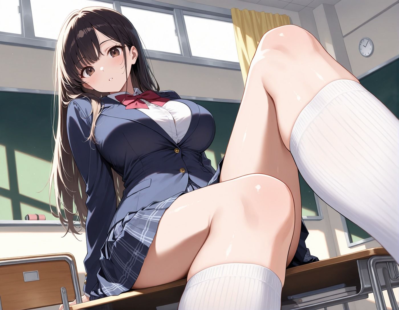 爆乳女子校生種づけ  清楚な彼女はみんなの性処理おもちゃ - サンプル画像 1