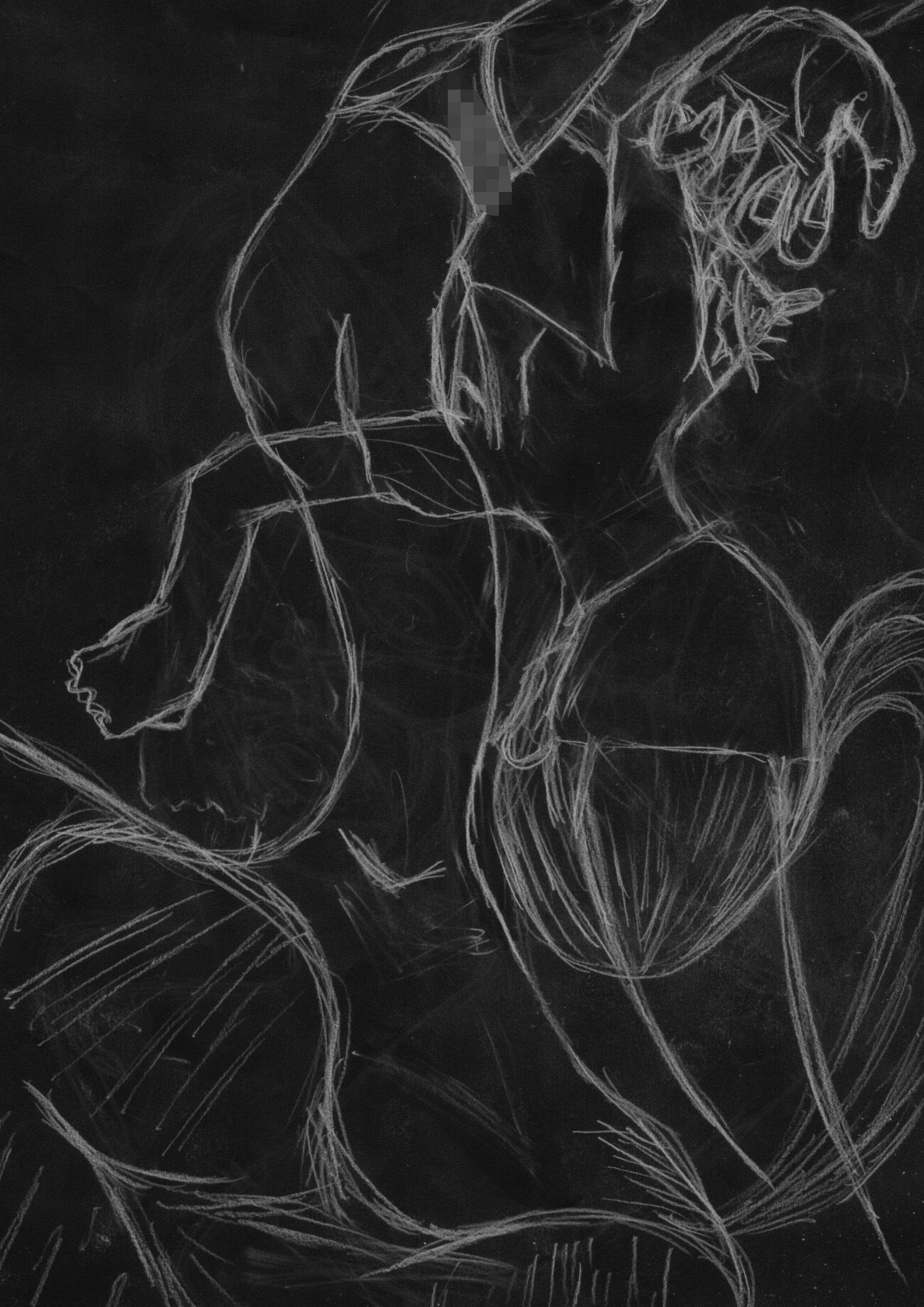 黒よりも黒いエロティックホラー黒戯絵集「マネキンポーズ6」 - サンプル画像 3