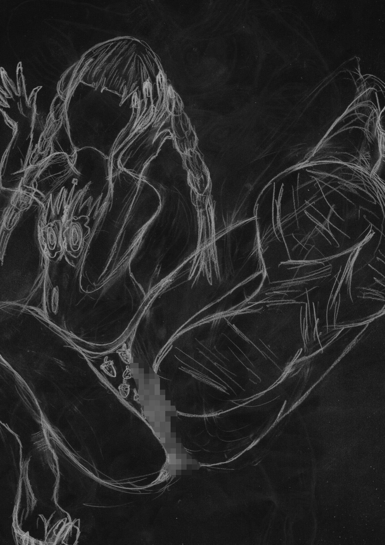 黒よりも黒いエロティックホラー黒戯絵集「マネキンポーズ6」 - サンプル画像 7