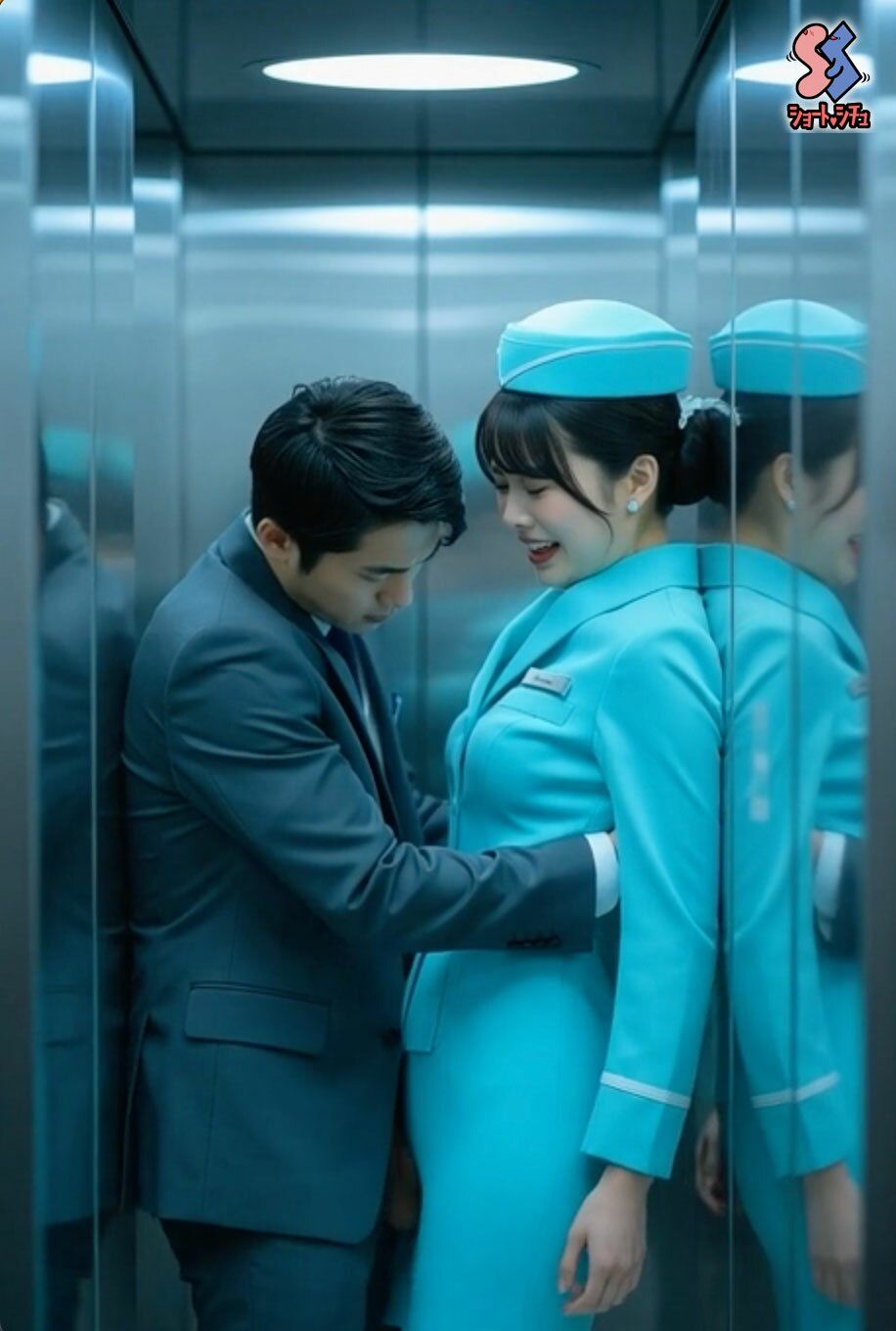 憧れの受付嬢をEV内で - サンプル画像 2