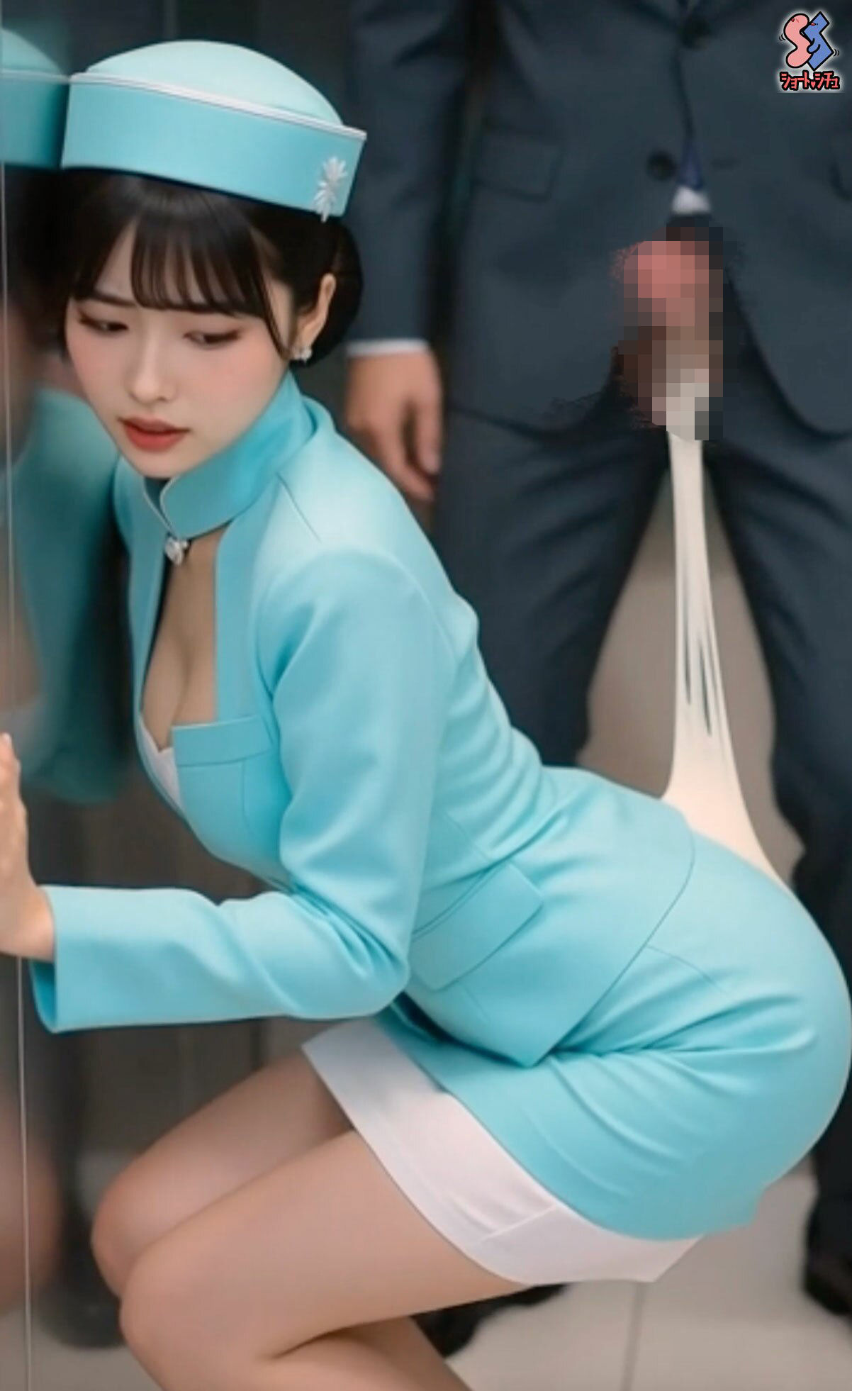 憧れの受付嬢をEV内で - サンプル画像 4