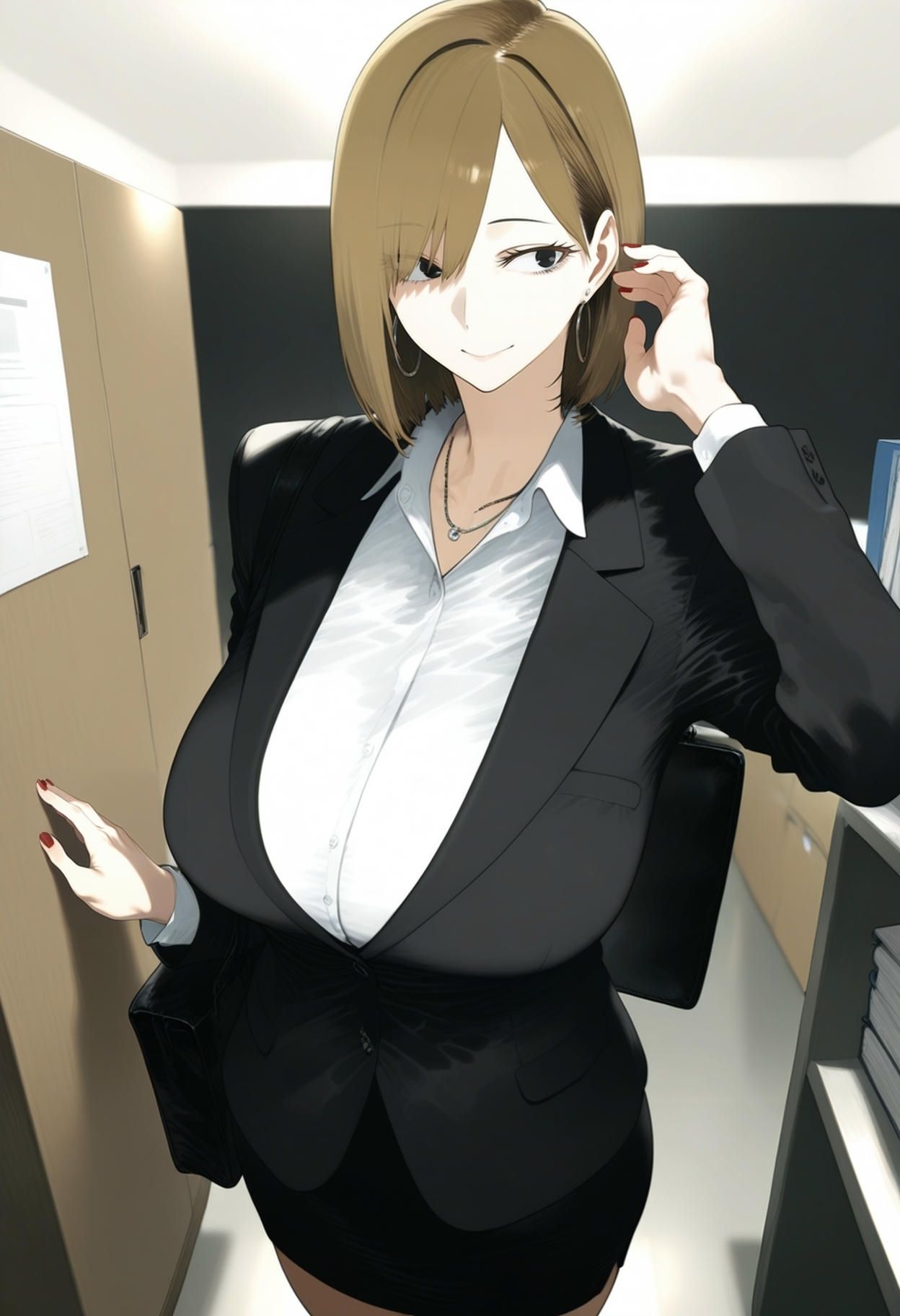 シゴデキ爆乳美人OLは今夜も上司に堕とされるのに忙しい - サンプル画像 1