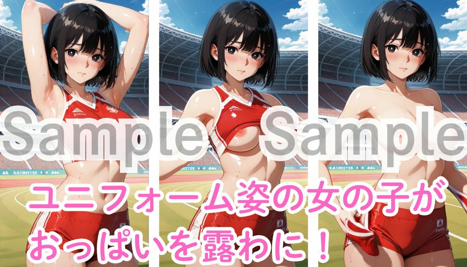 爆乳世界陸上 記録映像:女子選手のおっぱいぶるんぶるん - サンプル画像 1