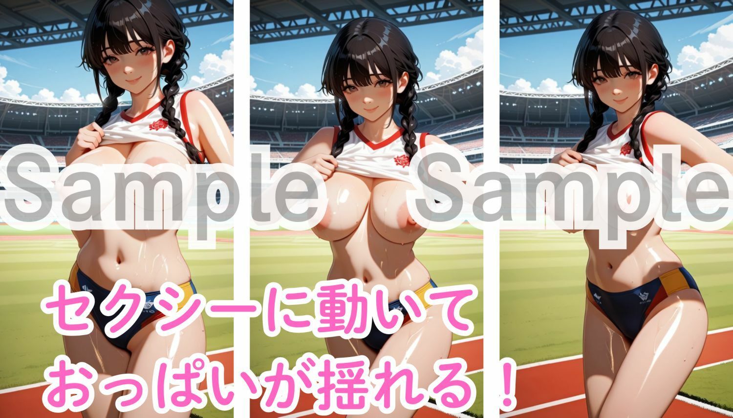 爆乳世界陸上 記録映像:女子選手のおっぱいぶるんぶるん - サンプル画像 2