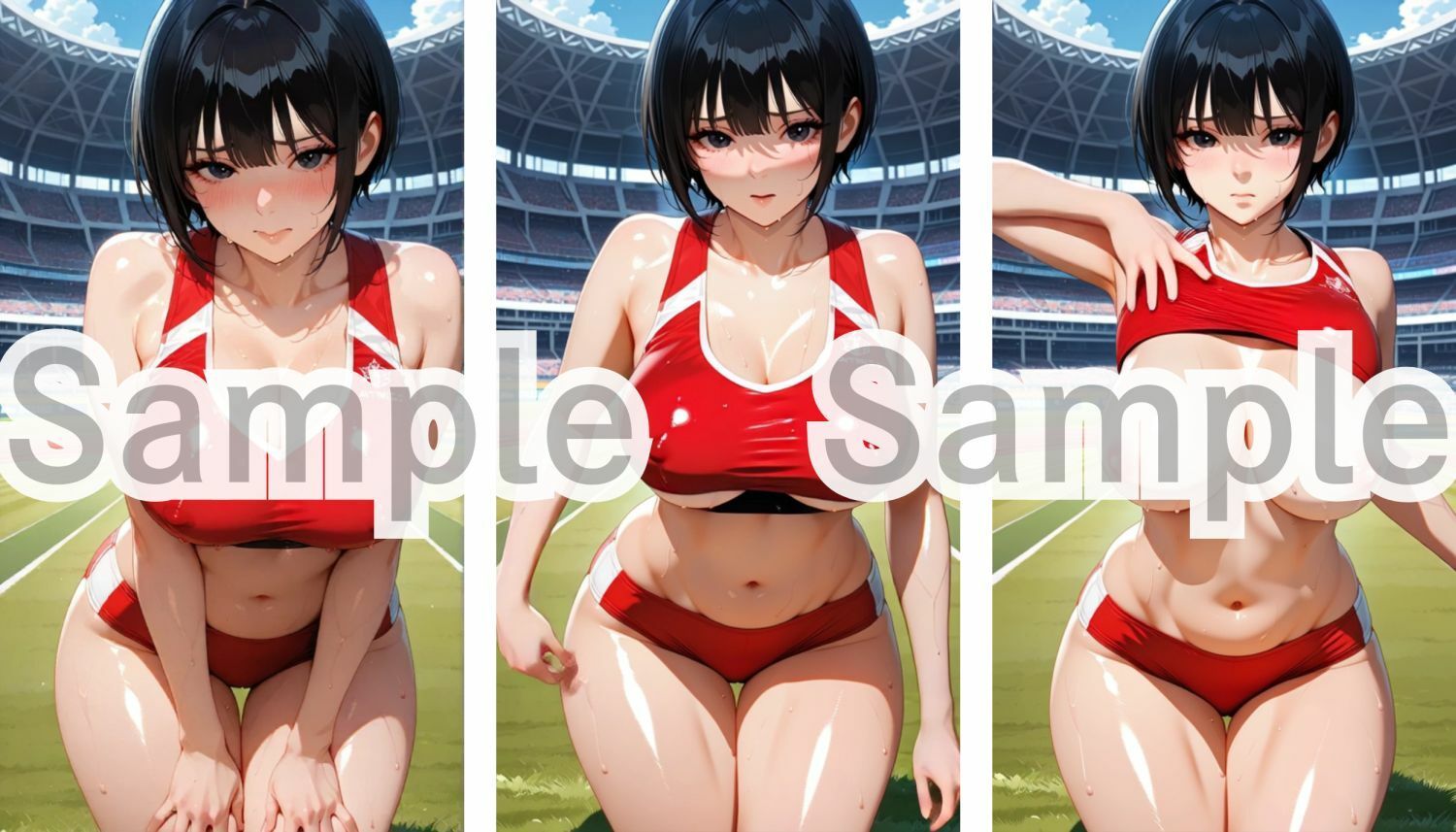 爆乳世界陸上 記録映像:女子選手のおっぱいぶるんぶるん - サンプル画像 4