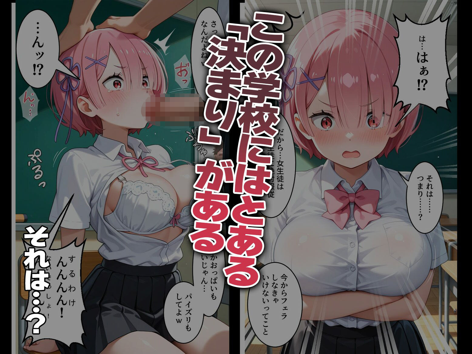 強●性処理学校 私たちこのクラスのオナホです レ●＆ラ●編 - サンプル画像 1