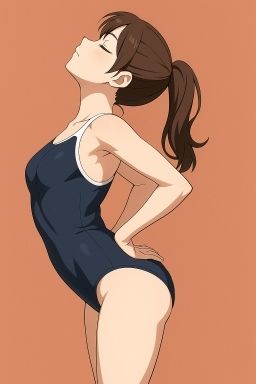 スクール水着の女の子が運動してるだけ 2 - サンプル画像 2