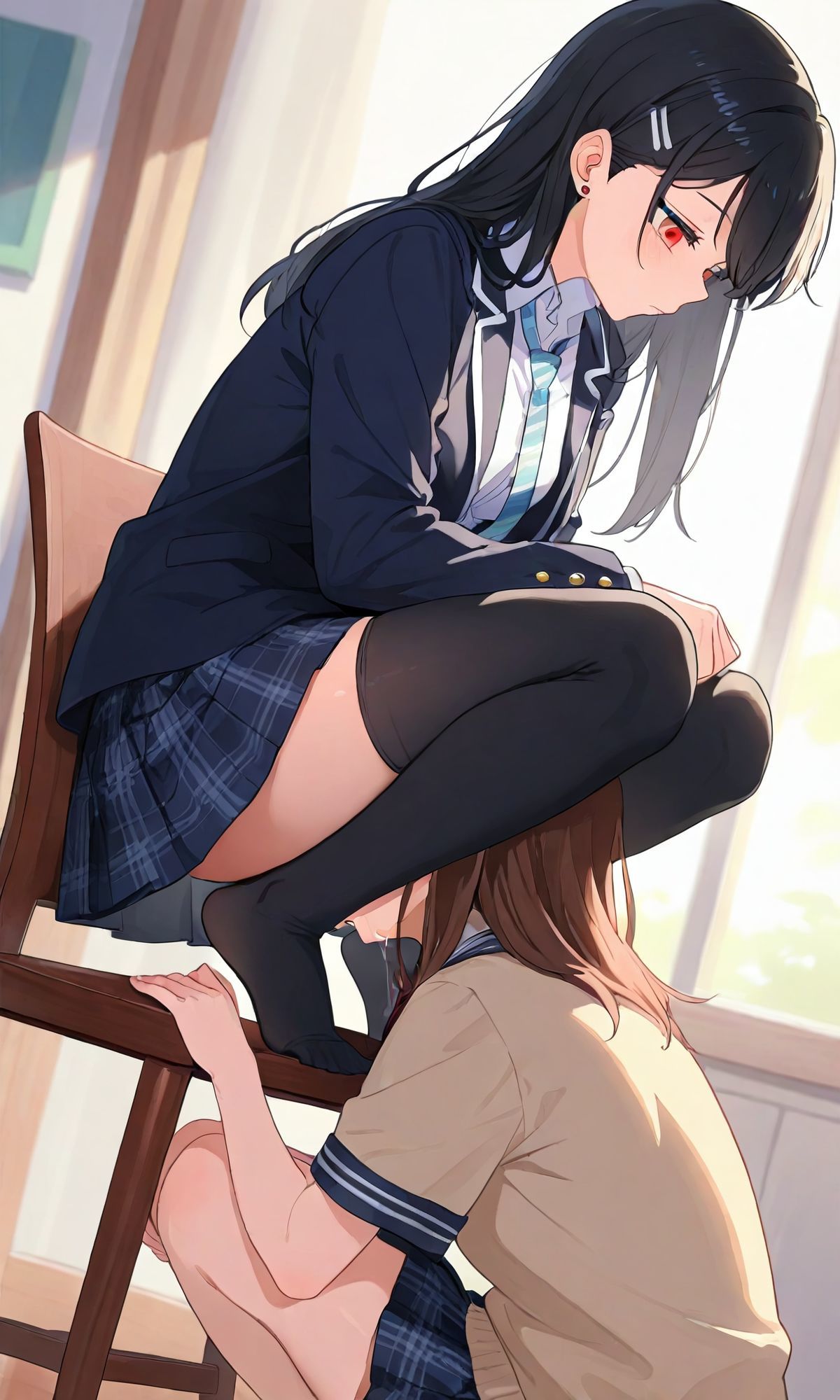 【百合】【クンニ】冷ややかな支配と淫らな悦び vol.2 ―沈黙の余韻― - サンプル画像 2