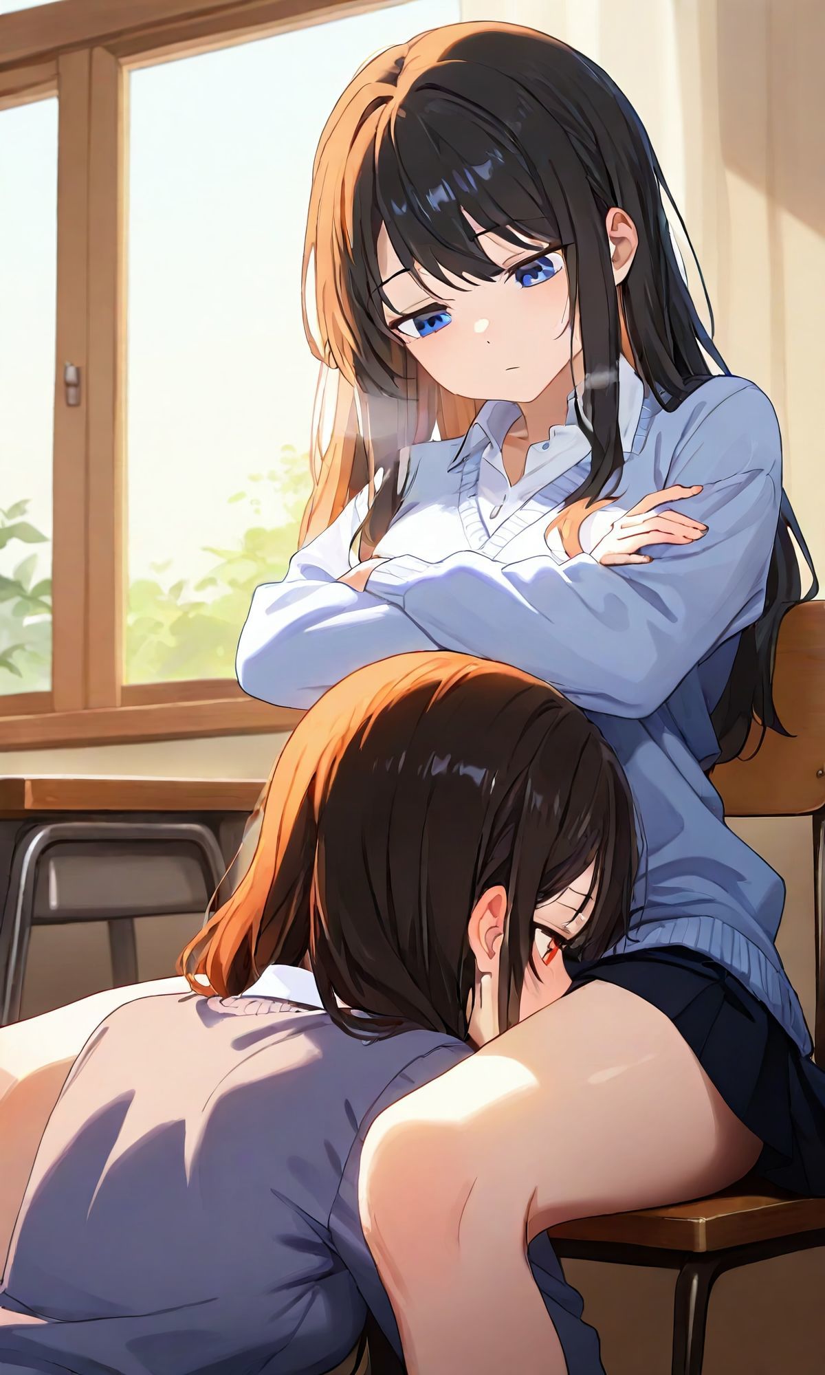 【百合】【クンニ】冷ややかな支配と淫らな悦び vol.2 ―沈黙の余韻― - サンプル画像 3