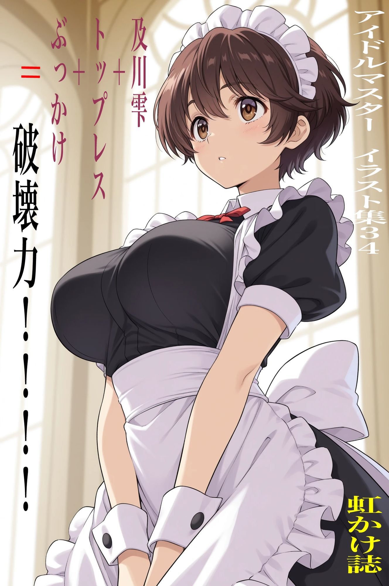 虹かけ誌   アイドルマスター  イラスト集34 及川雫  及川雫＋トップレス＋ぶっかけ=破壊力！！！！ - サンプル画像 1