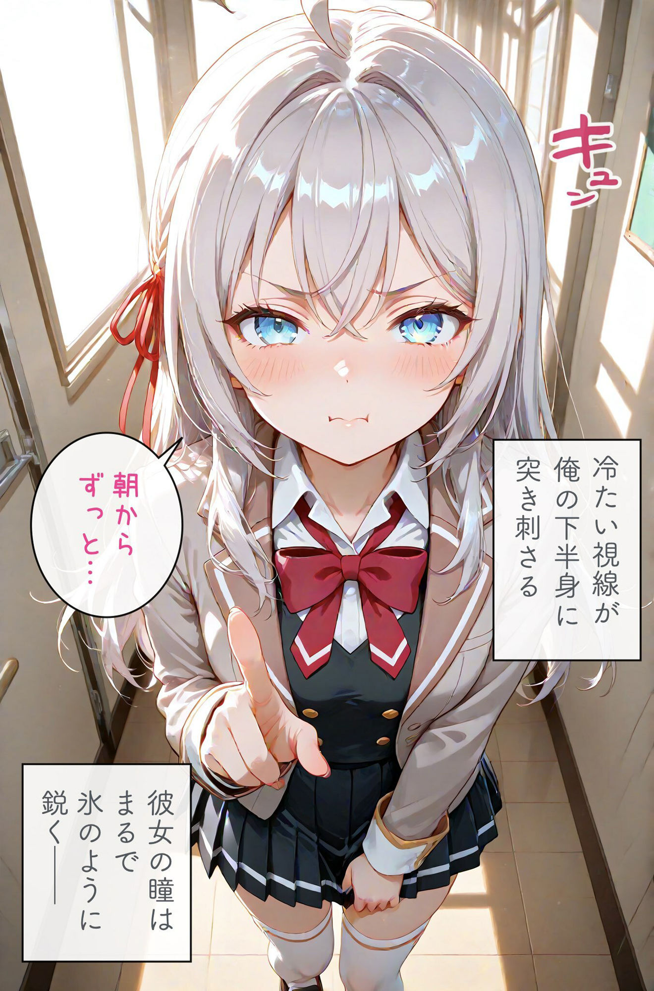 「はめデレ」隣の席の銀髪美女が抜いてくれる話 - サンプル画像 3