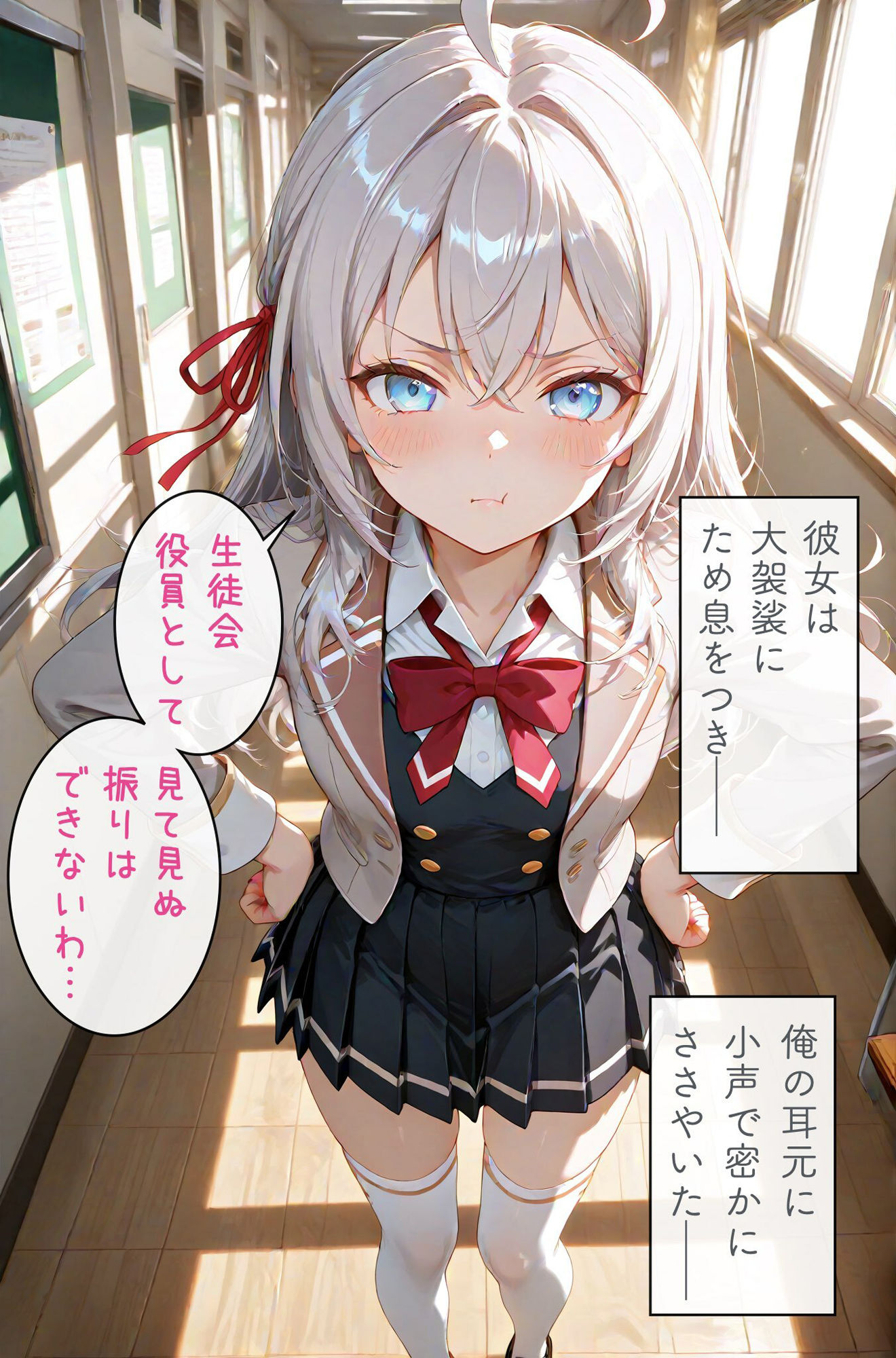 「はめデレ」隣の席の銀髪美女が抜いてくれる話 - サンプル画像 4