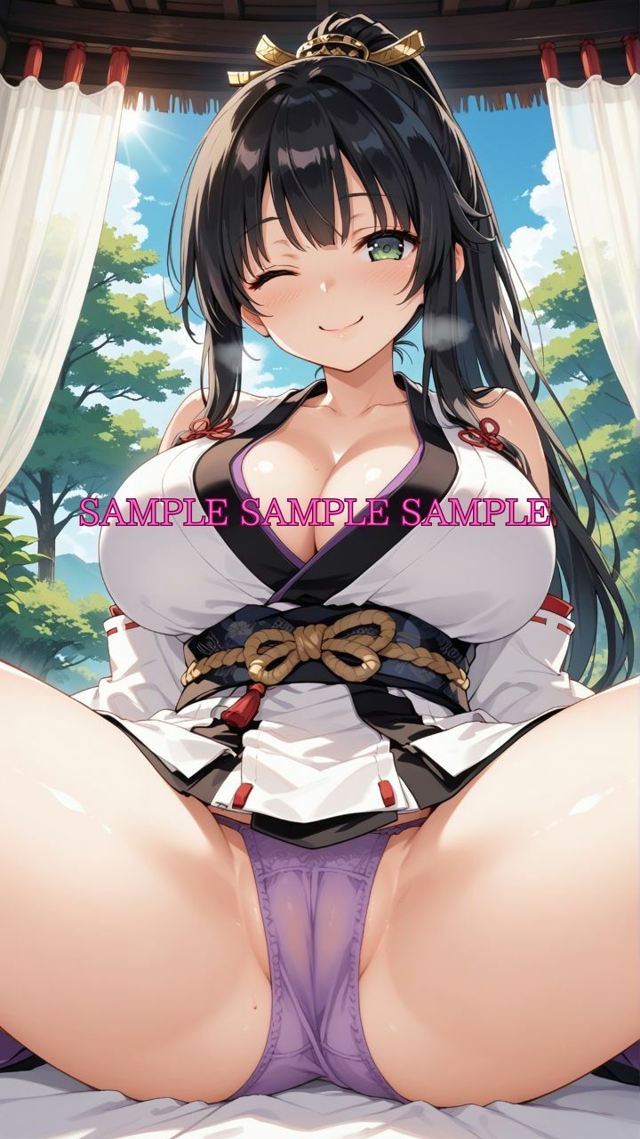 男女比1対10000の世界 美人巫女とセックスし放題でちんぽが乾く暇もないヤリ放題ハーレムライフ！！vol.4 - サンプル画像 2