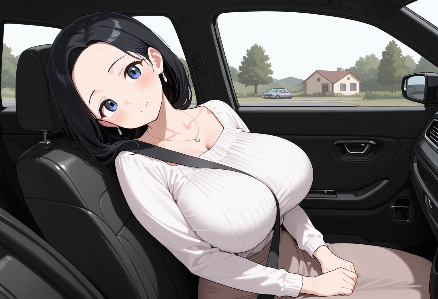 淫乱人妻、久しぶりの不倫デートへ行く - サンプル画像 1