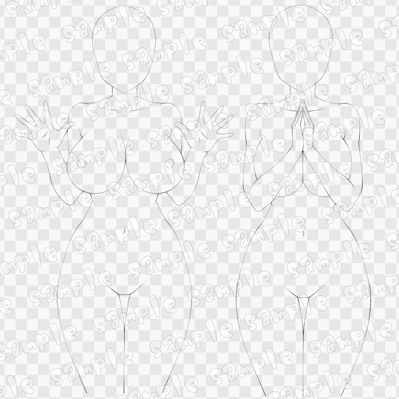 線画素材集［手］37 - サンプル画像 2