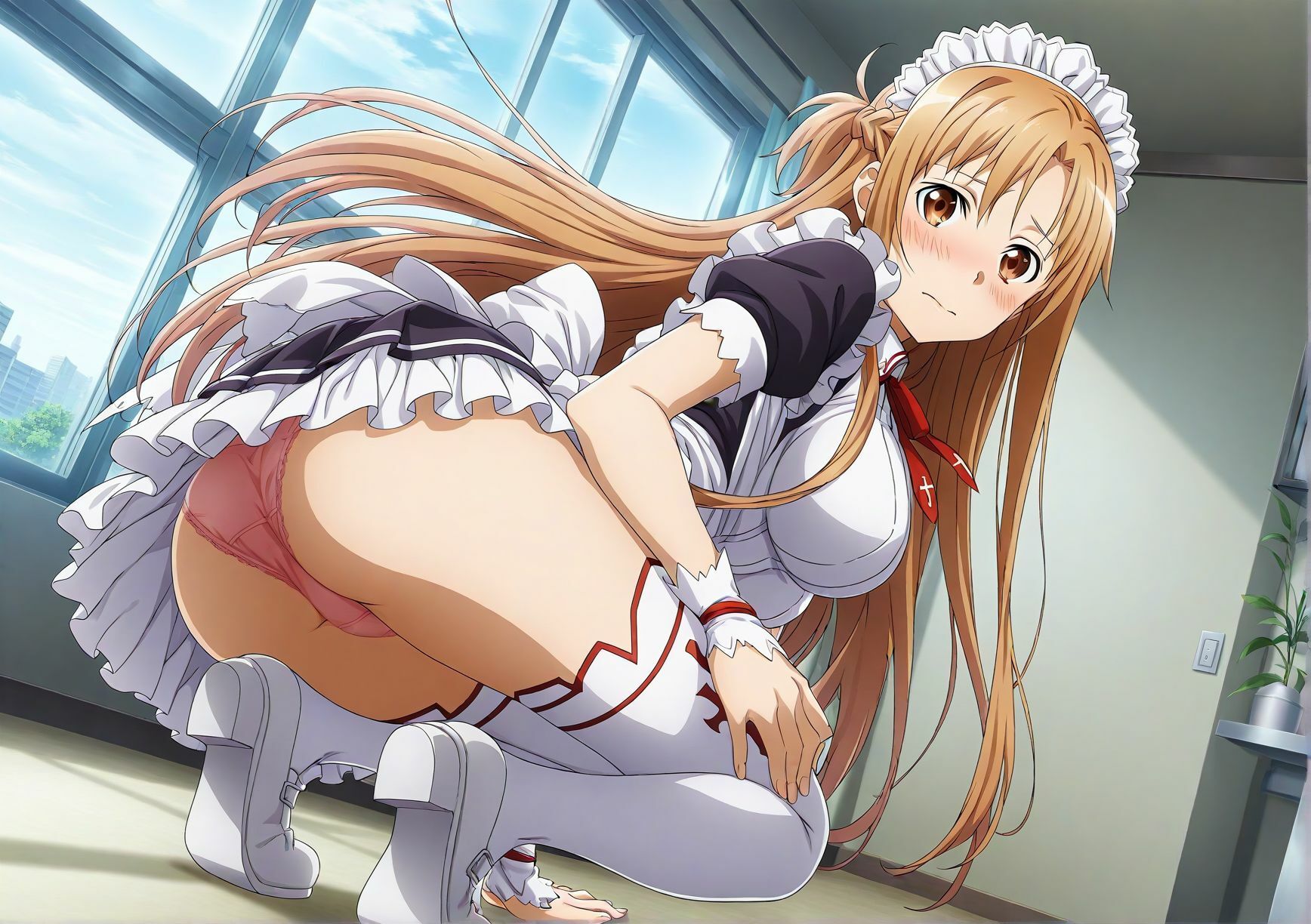 ぱんちらマニア！結城明◯奈＆桐ヶ谷◯葉の禁断セット - サンプル画像 1