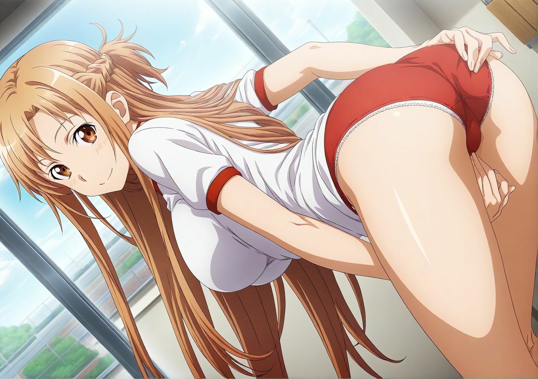 ぱんちらマニア！結城明◯奈＆桐ヶ谷◯葉の禁断セット - サンプル画像 2