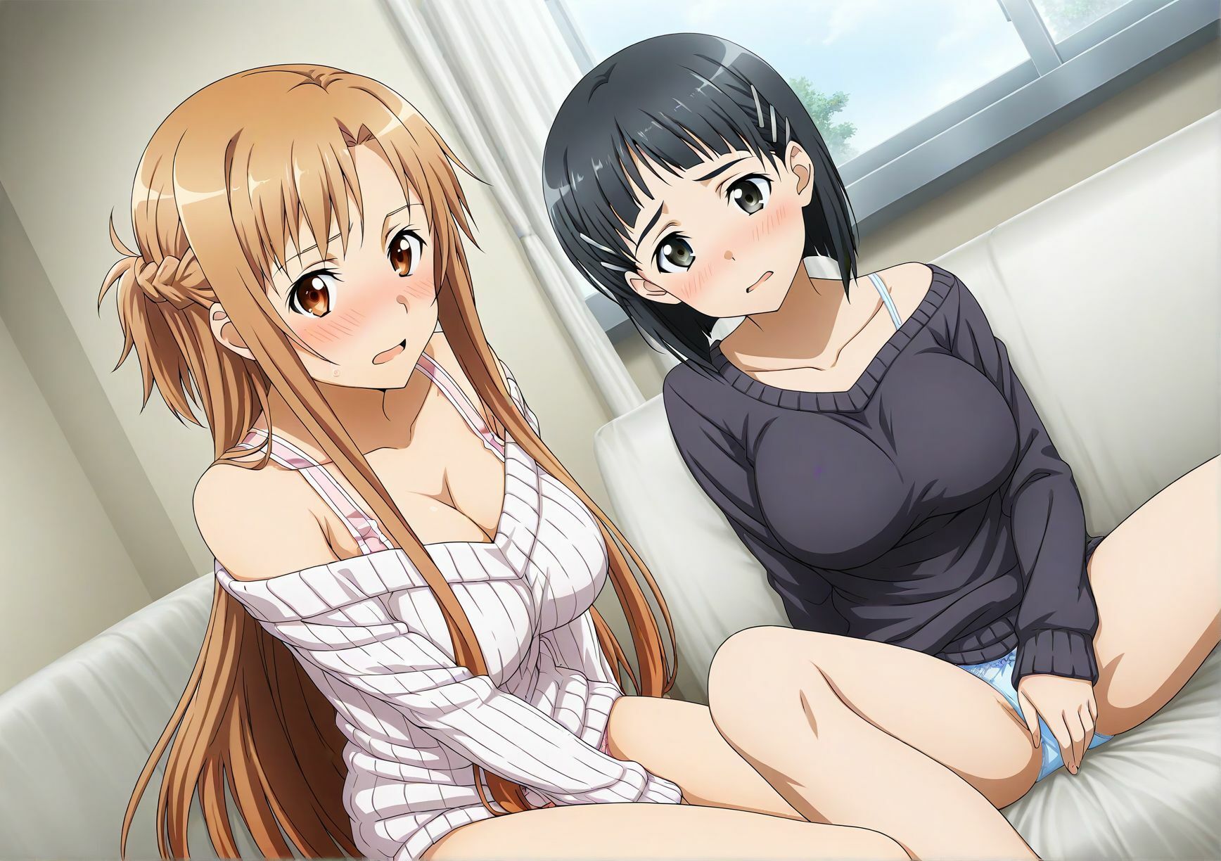 ぱんちらマニア！結城明◯奈＆桐ヶ谷◯葉の禁断セット - サンプル画像 6