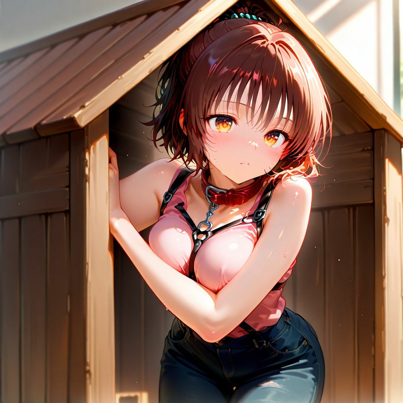 【雌犬小屋】美しい雌犬たちが住む小屋へようこそ！躾4日目！ - サンプル画像 1