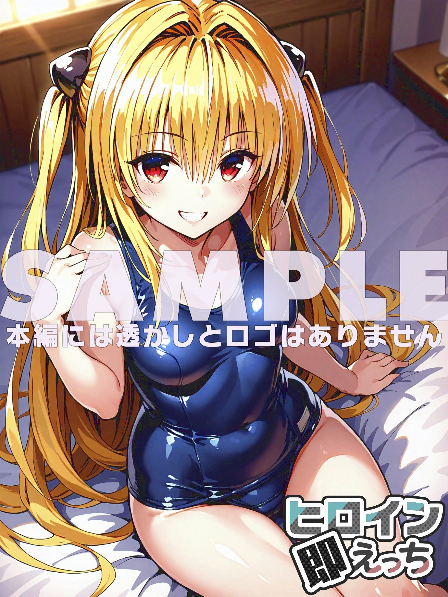ヒロイン即えっち 金色●闇 スク水編 - サンプル画像 6