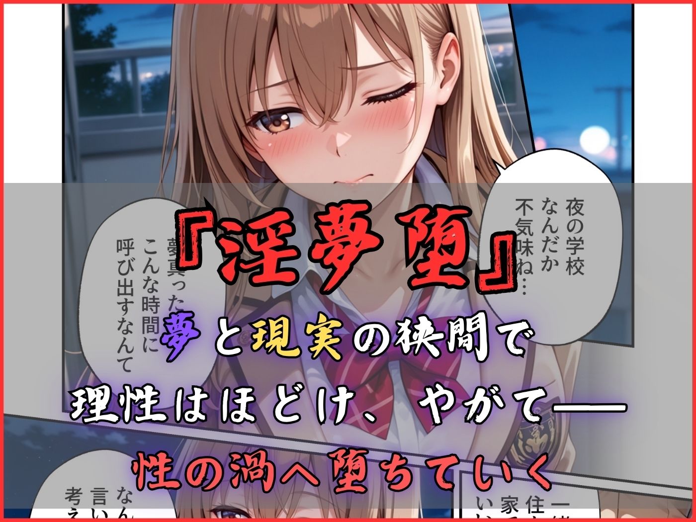 【コミックフルカラー】淫夢堕_俺の淫夢で神崎千夏の本性を犯し尽くす！！（教室編） - サンプル画像 3