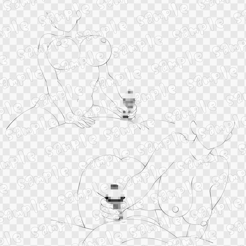 線画素材集［手］45 - サンプル画像 3