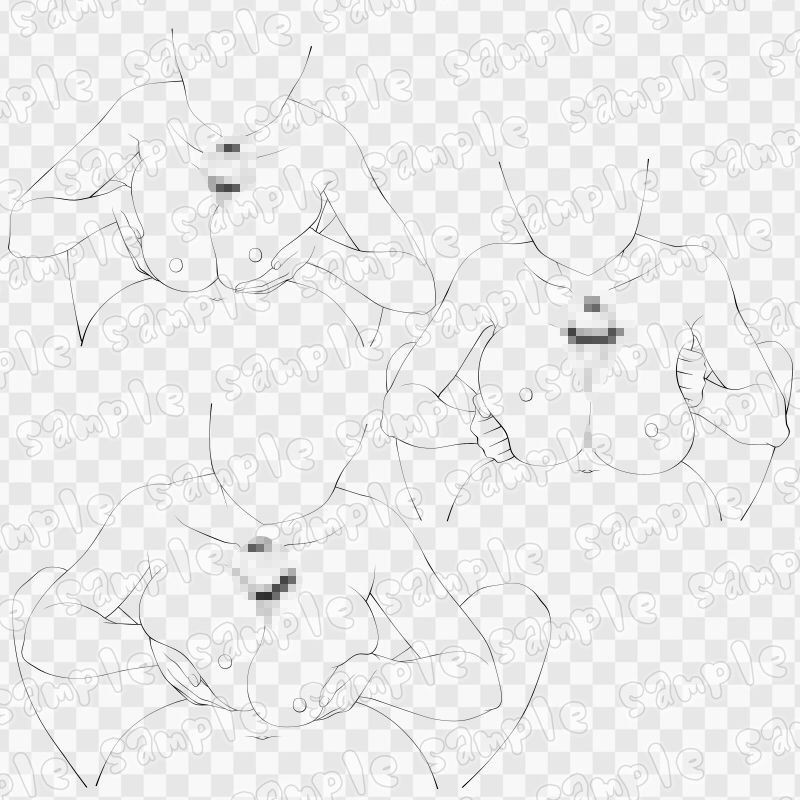 線画素材集［手］48 - サンプル画像 3