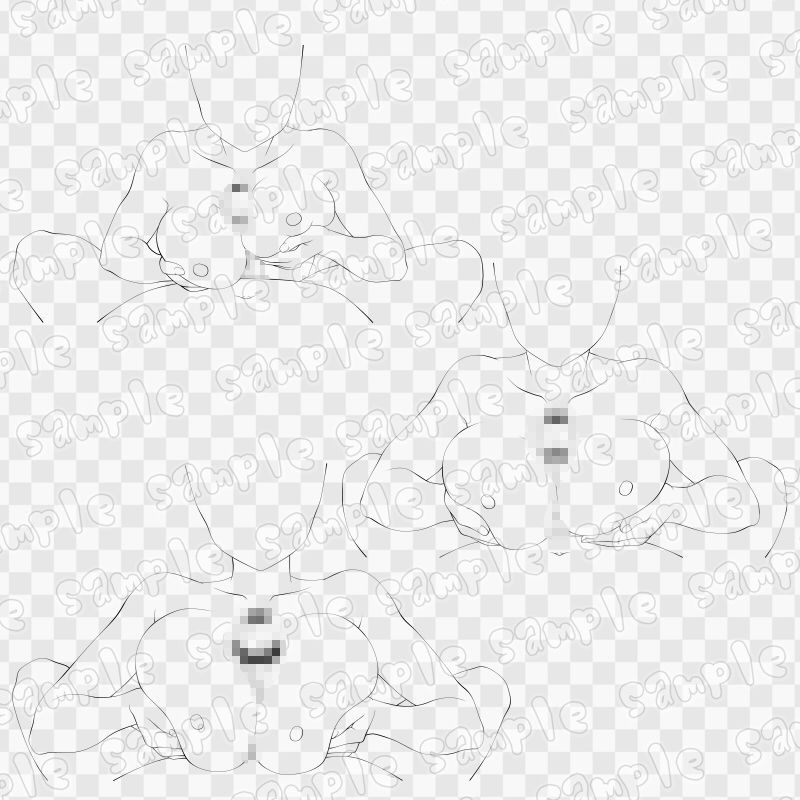 線画素材集［手］49 - サンプル画像 3