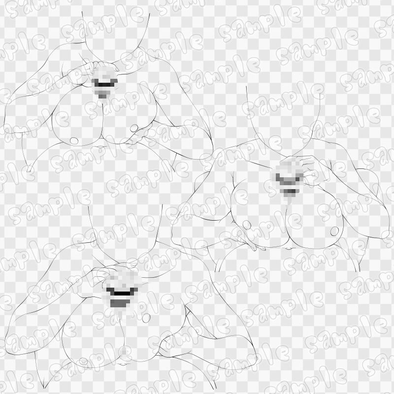 線画素材集［手］50 - サンプル画像 3