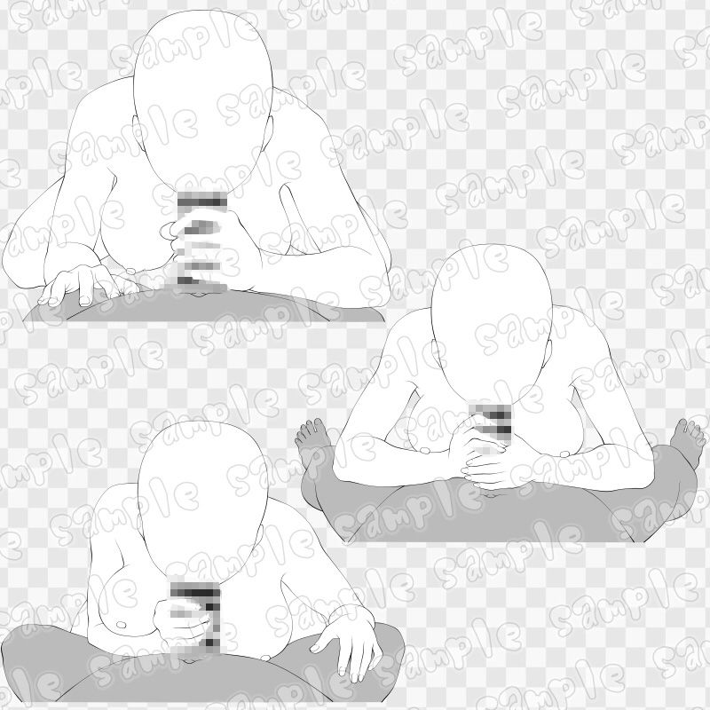 線画素材集［手］55 - サンプル画像 1