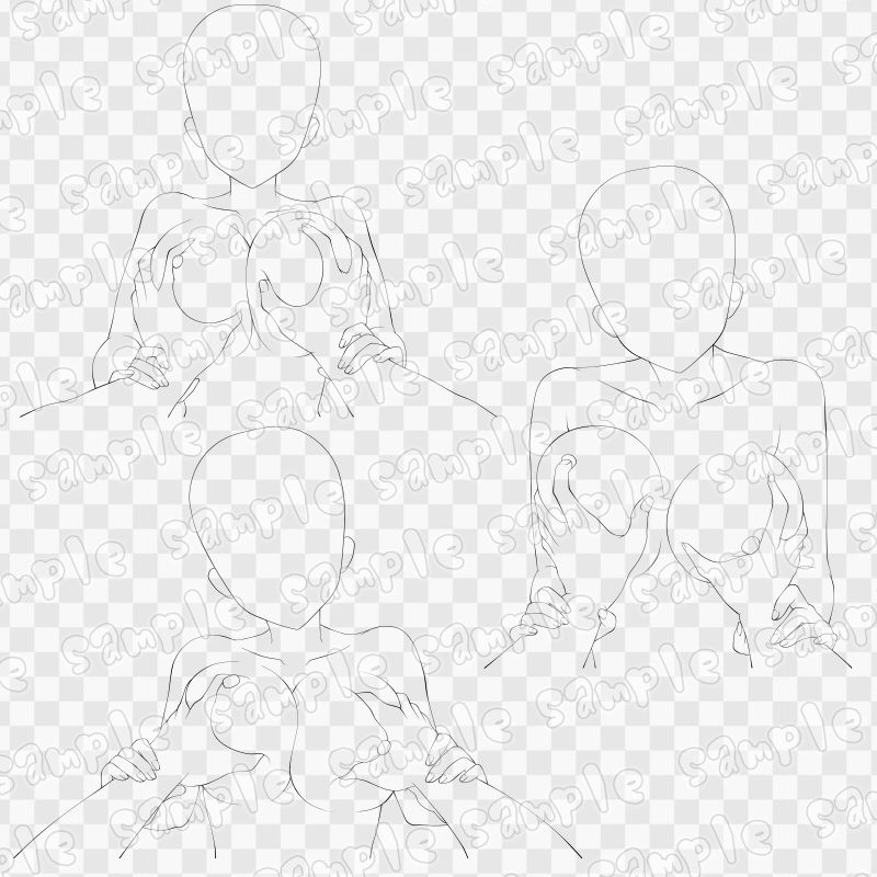 線画素材集［手］63 - サンプル画像 3