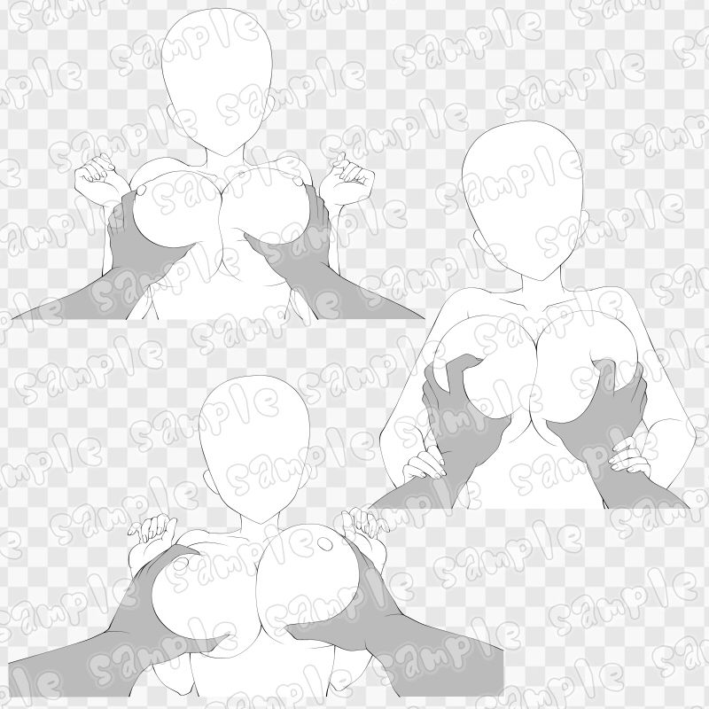 線画素材集［手］64 - サンプル画像 1