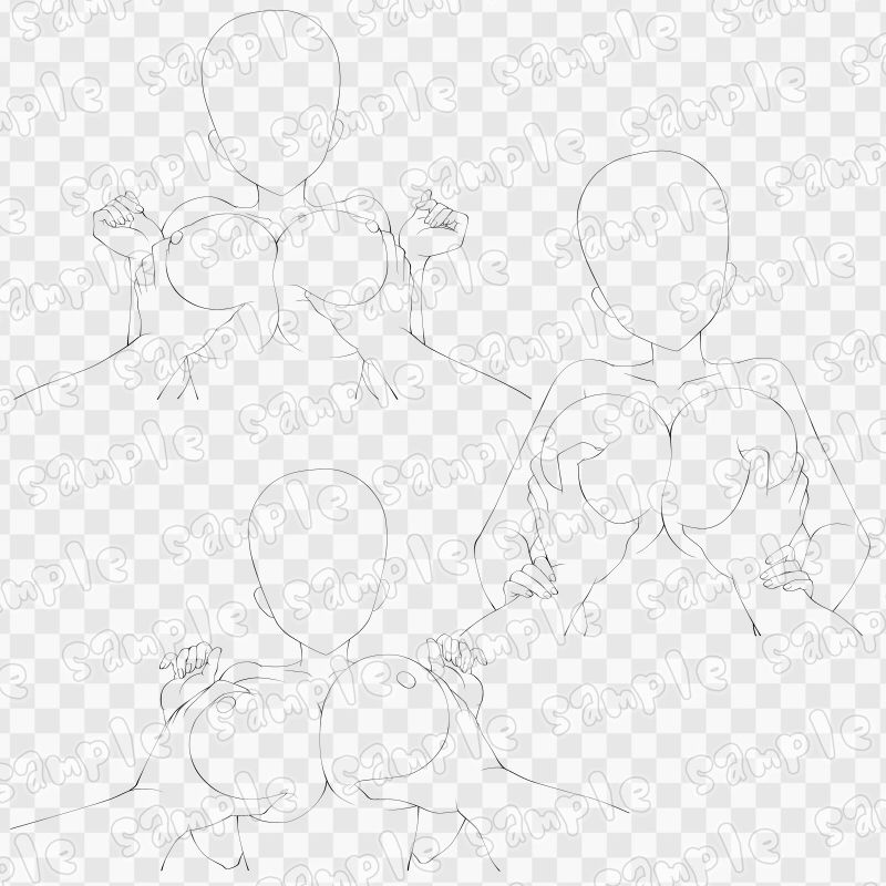 線画素材集［手］64 - サンプル画像 3