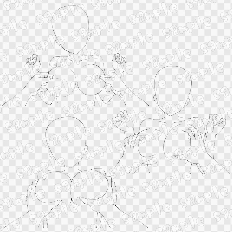 線画素材集［手］65 - サンプル画像 3