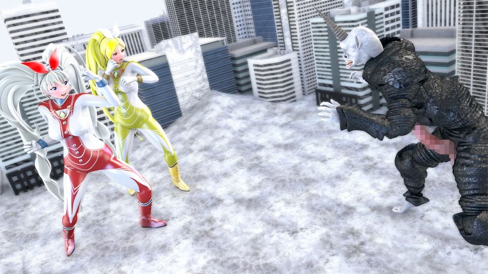 光の女神メロディナ＆リズミナVS催淫術星人サイミロプス - サンプル画像 1