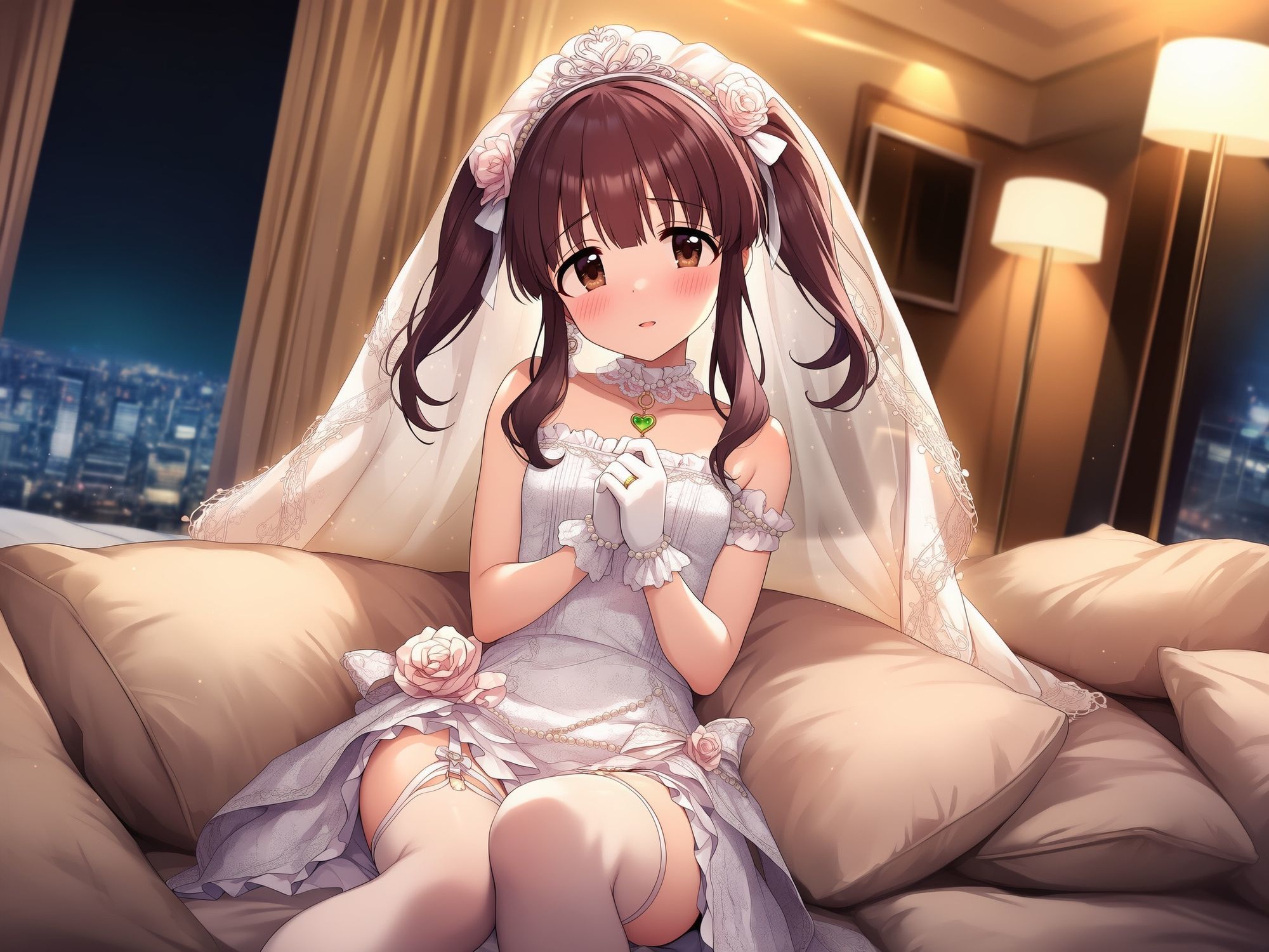 （103枚）ウェディング姿の天使系アイドルとイチャラブするイラスト集 - サンプル画像 3