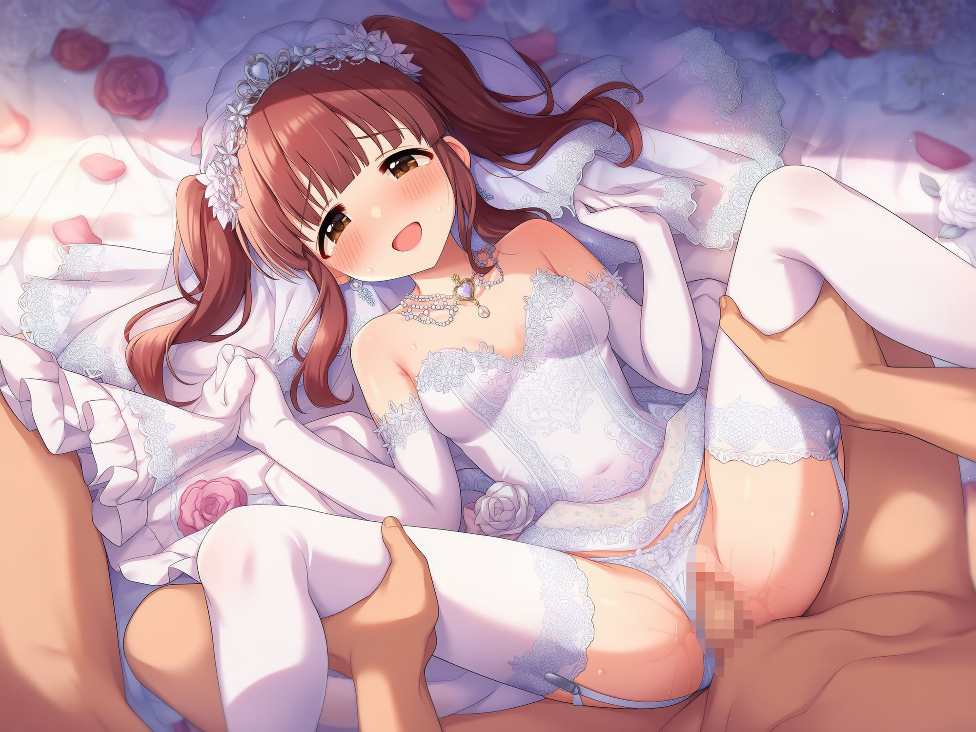 （103枚）ウェディング姿の天使系アイドルとイチャラブするイラスト集 - サンプル画像 5