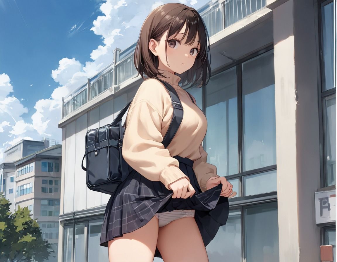 デートでどんどん服脱ぐ 巨乳娘とカーセックス - サンプル画像 1