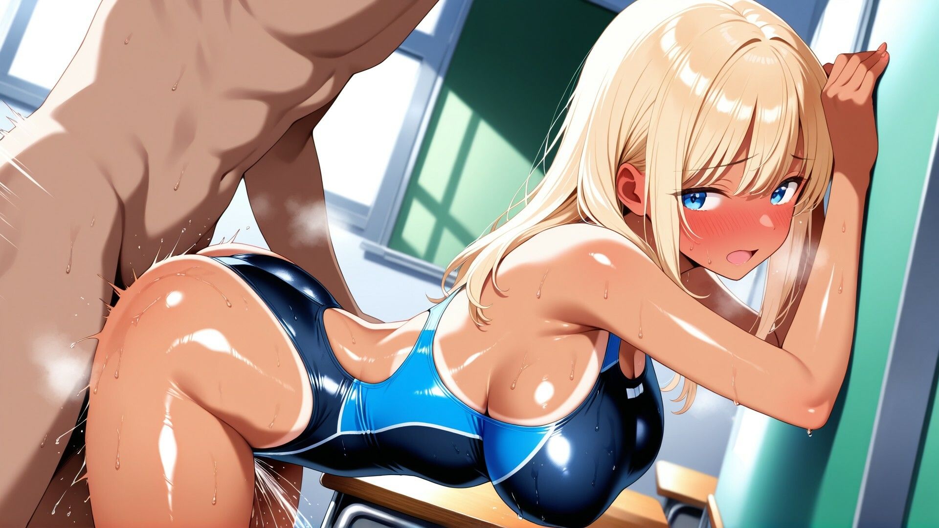 性欲全開  ギャルが屈強な水泳部員に犯●れてしまった  500P - サンプル画像 3