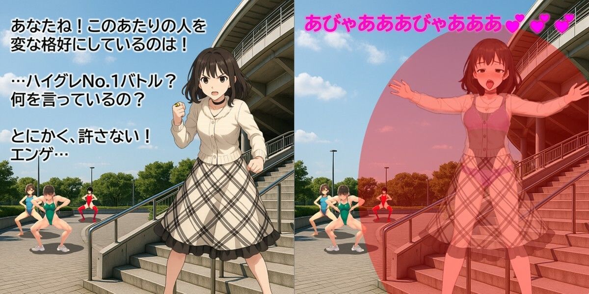 特撮ヒロインがハイグレ堕ちしちゃうイラスト集 - サンプル画像 3